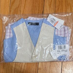 Nautica Baby Boys 4-Piece Slub Tick Vest with Bow Tie Set
Size 2T